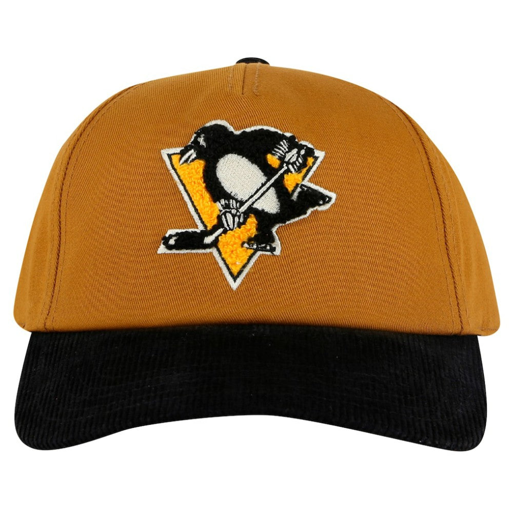 Pittsburgh Penguins American Needle Burnett Adjustable Hat - Tan/Black - NHL 201747079