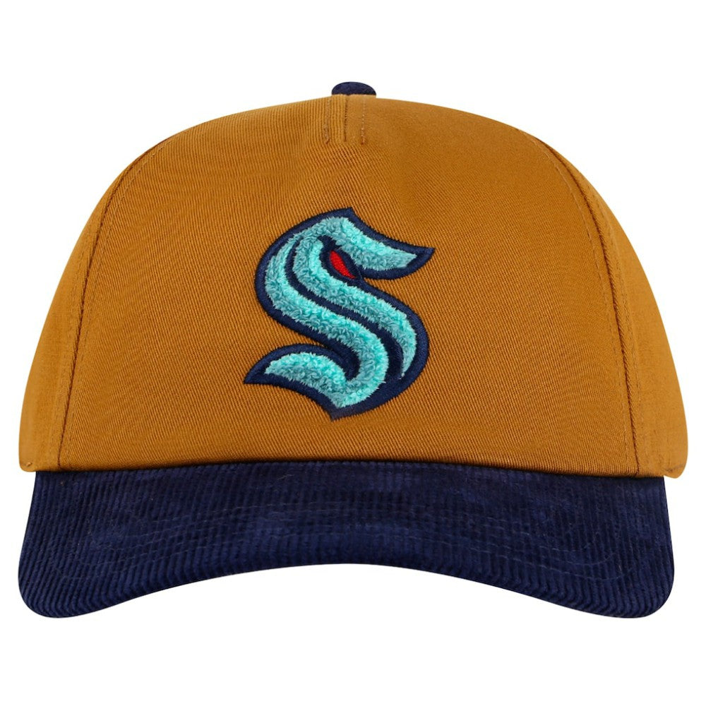 Seattle Kraken American Needle Burnett Adjustable Hat - Tan/Deep Sea Blue - NHL 201747081