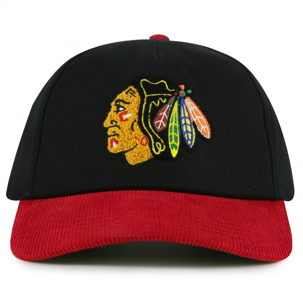 Chicago Blackhawks American Needle Burnett Adjustable Hat - Black/Red - NHL 201747140
