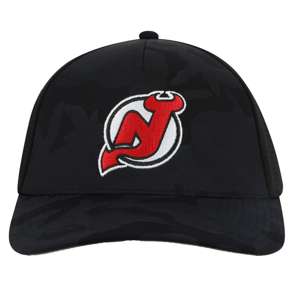 New Jersey Devils American Needle Valin Camo Super Tech Vented Adjustable Hat - Black - NHL 201747151