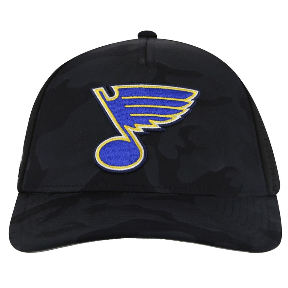 St. Louis Blues American Needle Valin Camo Super Tech Vented Adjustable Hat - Black - NHL 201747155