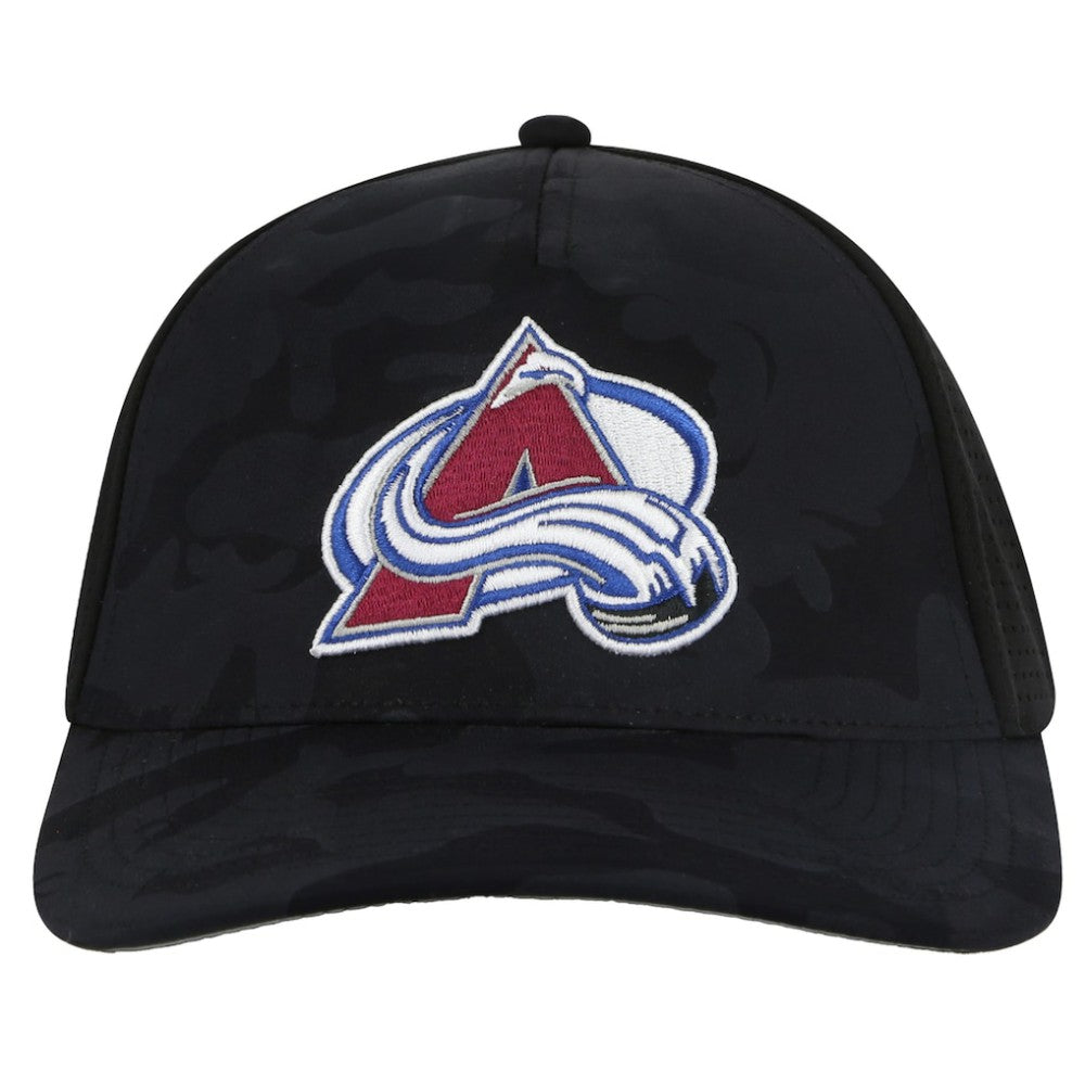 Colorado Avalanche American Needle Valin Camo Super Tech Vented Adjustable Hat - Black - NHL 201747162