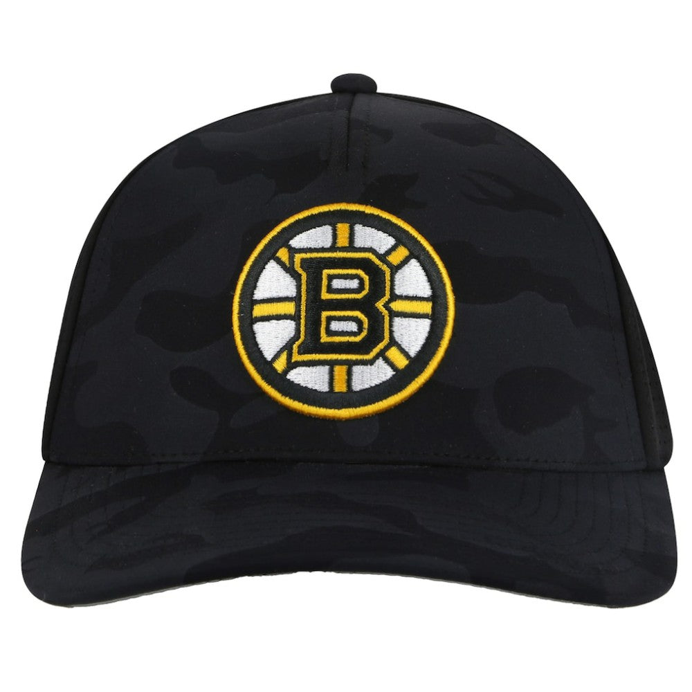 Boston Bruins American Needle Valin Camo Super Tech Vented Adjustable Hat - Black - NHL 201747164