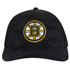 Boston Bruins American Needle Valin Camo Super Tech Vented Adjustable Hat - Black - NHL 201747164