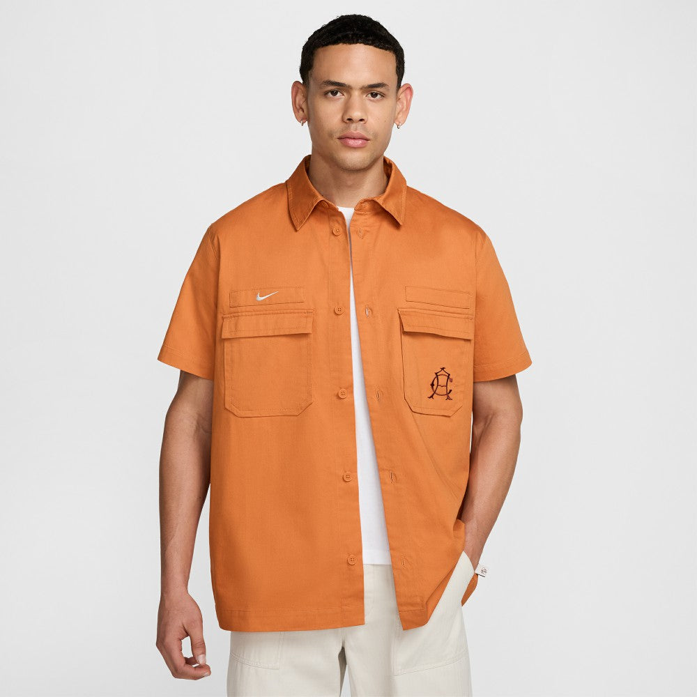 Club America CA x CA Woven Button-Down Shirt Burnt Orange - Nike for sale