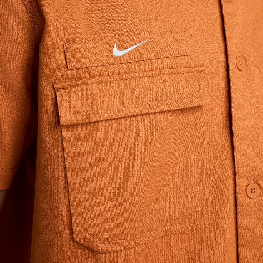 Club America CA x CA Woven Button-Down Shirt Burnt Orange - Nike for sale