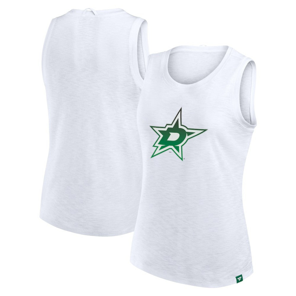 Dallas Stars Fanatics Women's Slub Tank Top - White - NHL 201748292