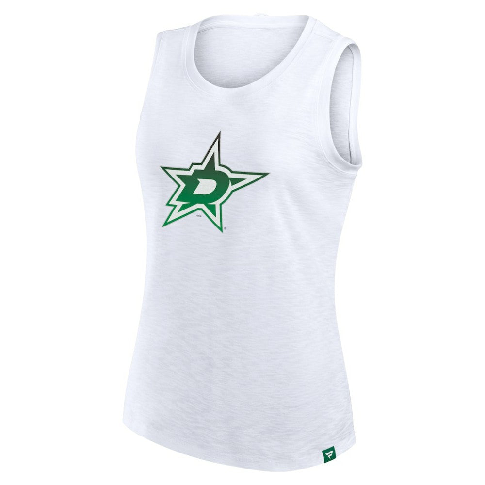 Dallas Stars Fanatics Women's Slub Tank Top - White - NHL 201748292
