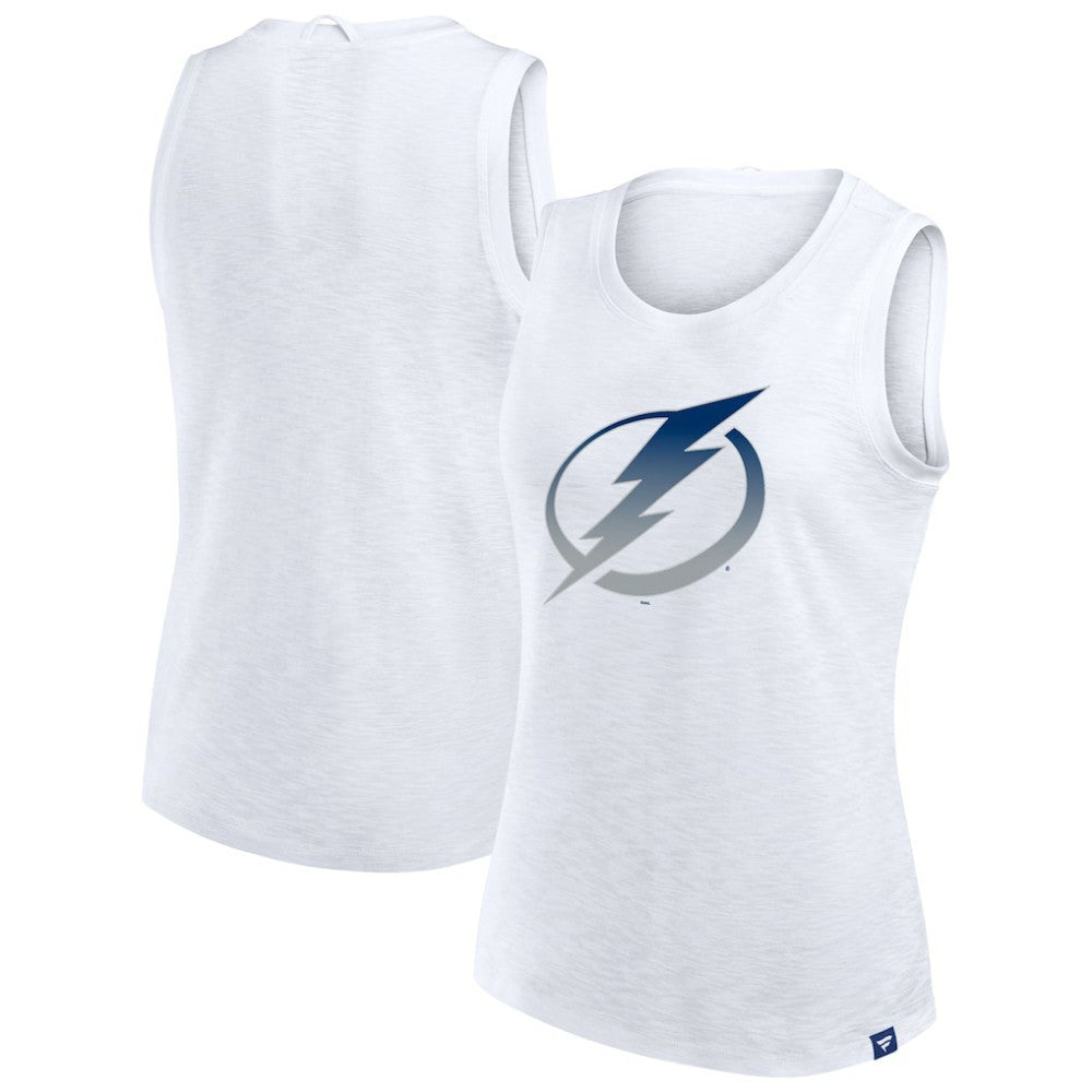 Tampa Bay Lightning Fanatics Women's Slub Tank Top - White - NHL 201748294