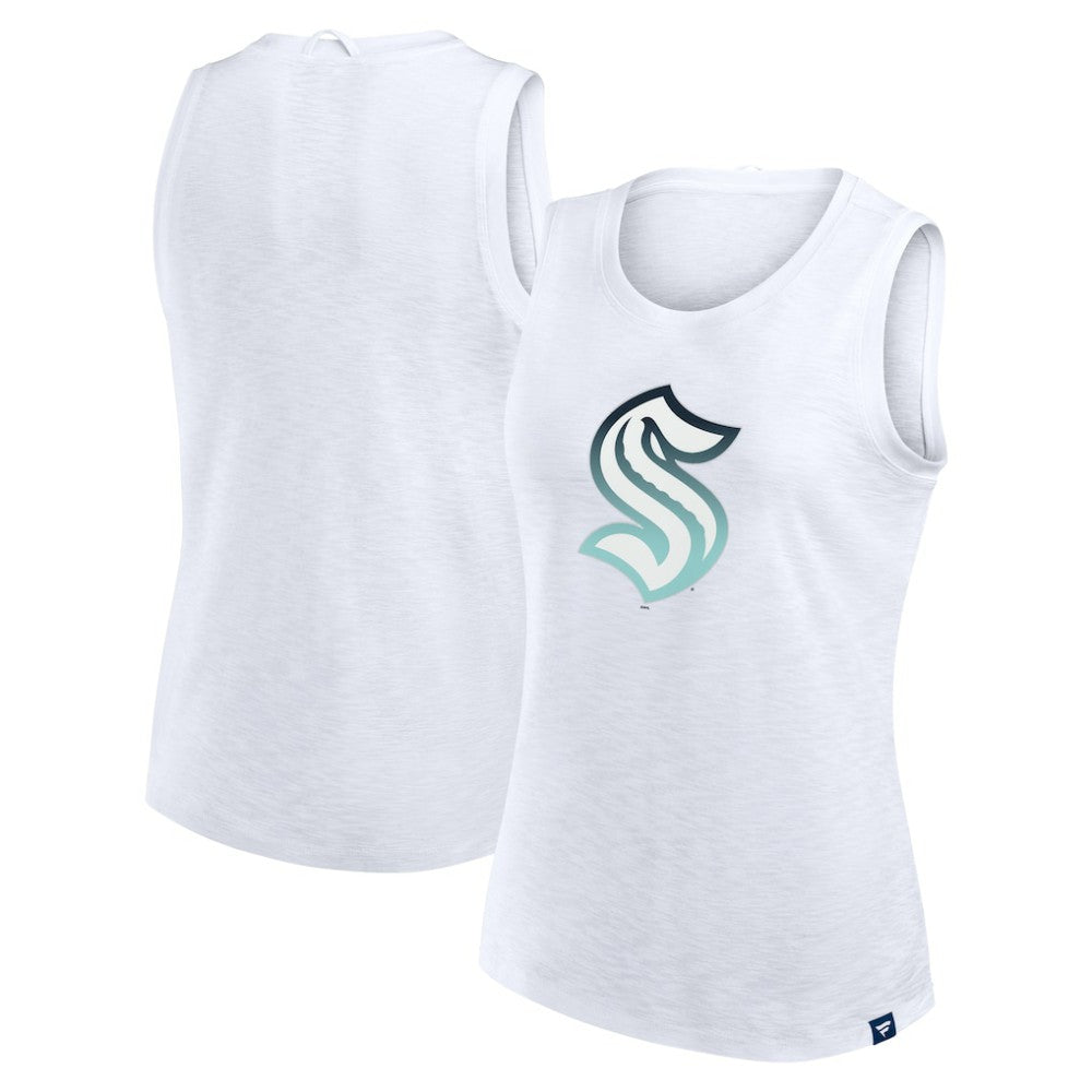 Seattle Kraken Fanatics Women's Slub Tank Top - White - NHL 201748295