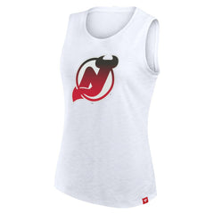 New Jersey Devils Fanatics Women's Slub Tank Top - White - NHL 201748297