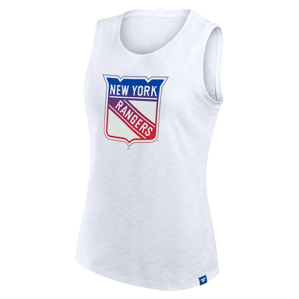 New York Rangers Fanatics Women's Slub Tank Top - White - NHL 201748298