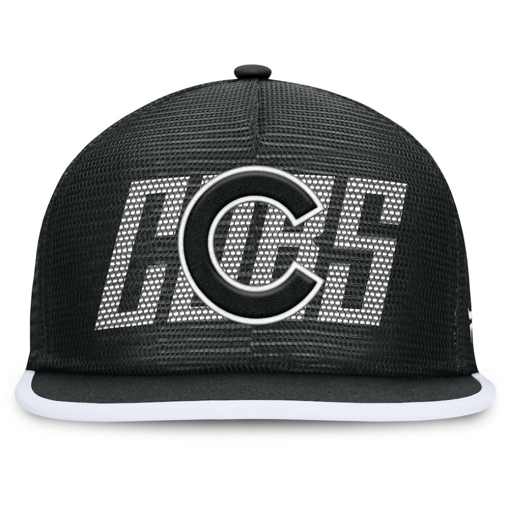 Chicago Cubs Fanatics Let's Glow Line Drive Snapback Hat - Black - Fanatics Lifestyle