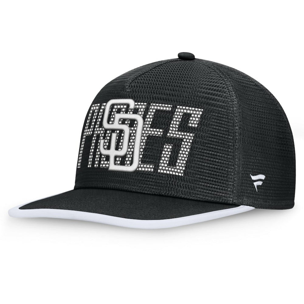 San Diego Padres Fanatics Let's Glow Line Drive Snapback Hat - Black - Fanatics Lifestyle