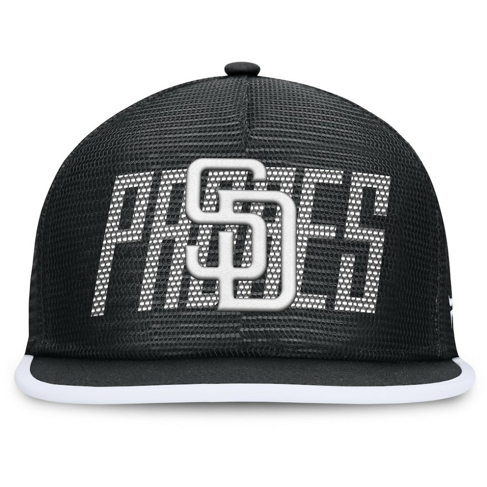 San Diego Padres Fanatics Let's Glow Line Drive Snapback Hat - Black - Fanatics Lifestyle