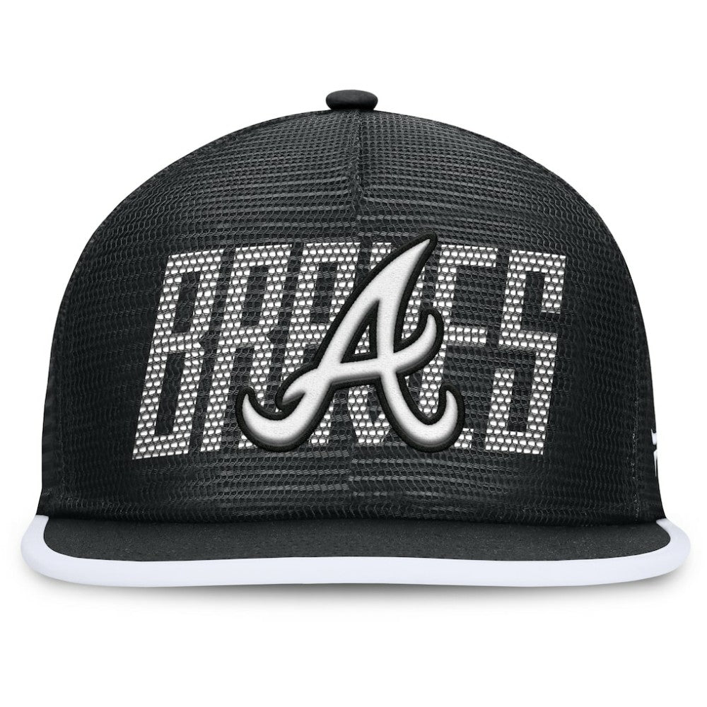 Atlanta Braves Fanatics Let's Glow Line Drive Snapback Hat - Black - Fanatics on Sale