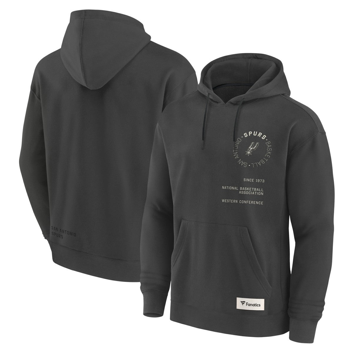 San Antonio Spurs Future Ground Info Elements Premium Pullover Hoodie Gray | Fanatics outlet