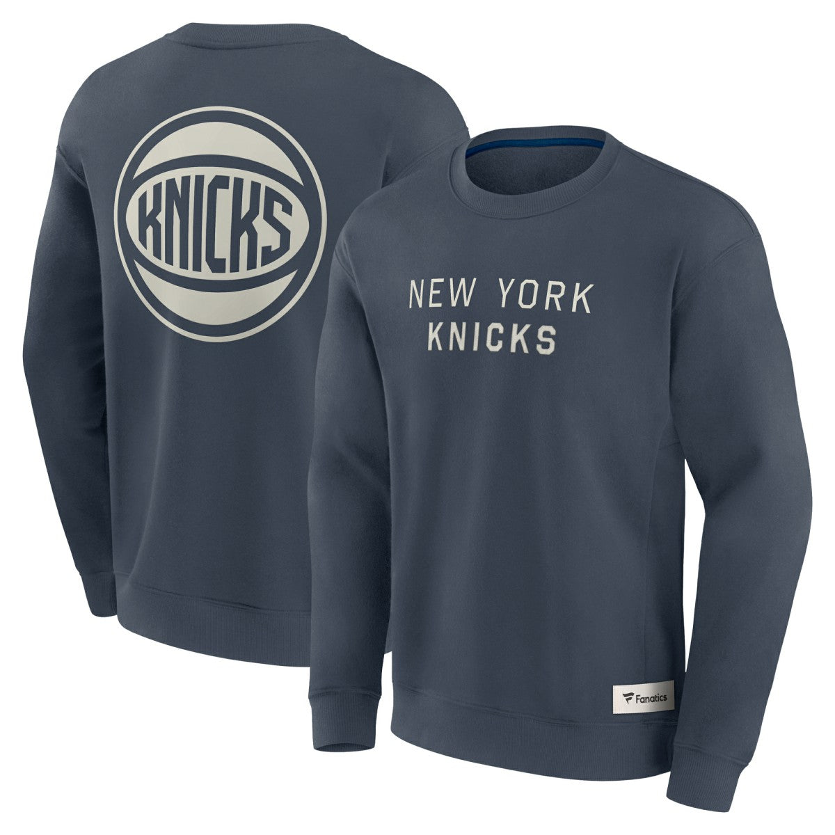 New York Knicks Elements Future Ground Lettering Pullover Sweatshirt Blue | Fanatics discount