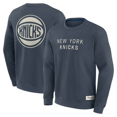 New York Knicks Elements Future Ground Lettering Pullover Sweatshirt Blue | Fanatics discount