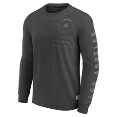 Los Angeles Lakers Elements Future Ground Tonal Info Long Sleeve T-Shirt Gray | Fanatics Lifestyle
