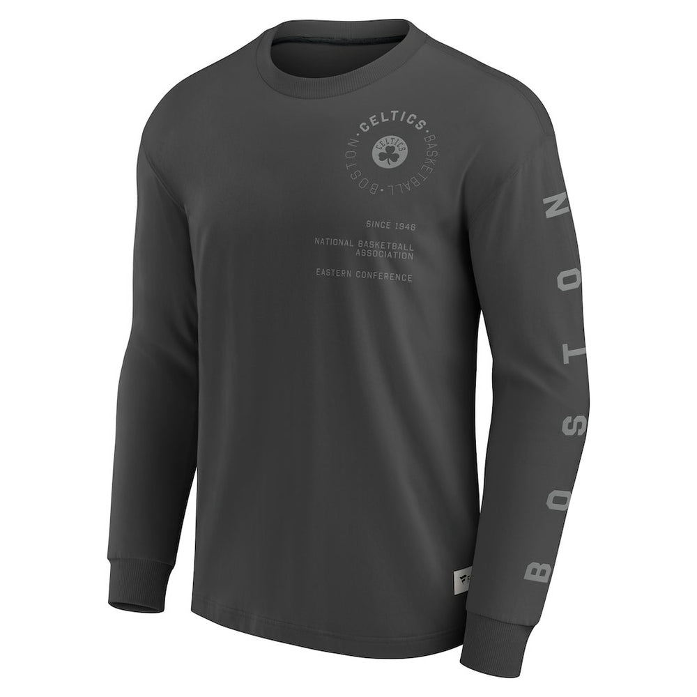 Boston Celtics Elements Future Ground Tonal Info Long Sleeve T-Shirt Gray | Fanatics US