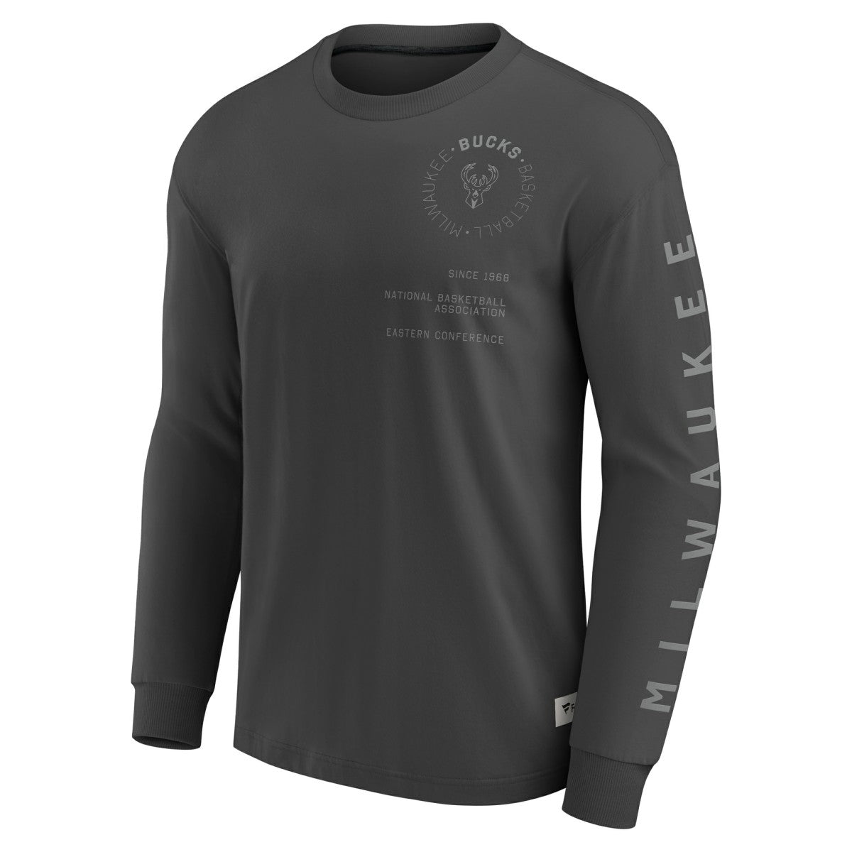 Milwaukee Bucks Elements Future Ground Tonal Info Long Sleeve T-Shirt Gray | Fanatics discount