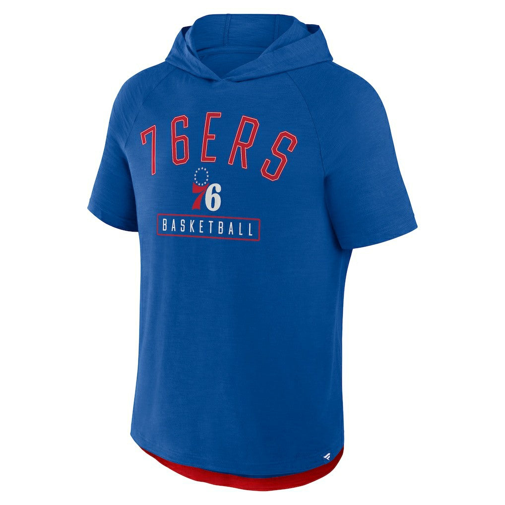 Philadelphia 76ers Pass Legend Raglan Hoodie T-Shirt Royal | Fanatics US