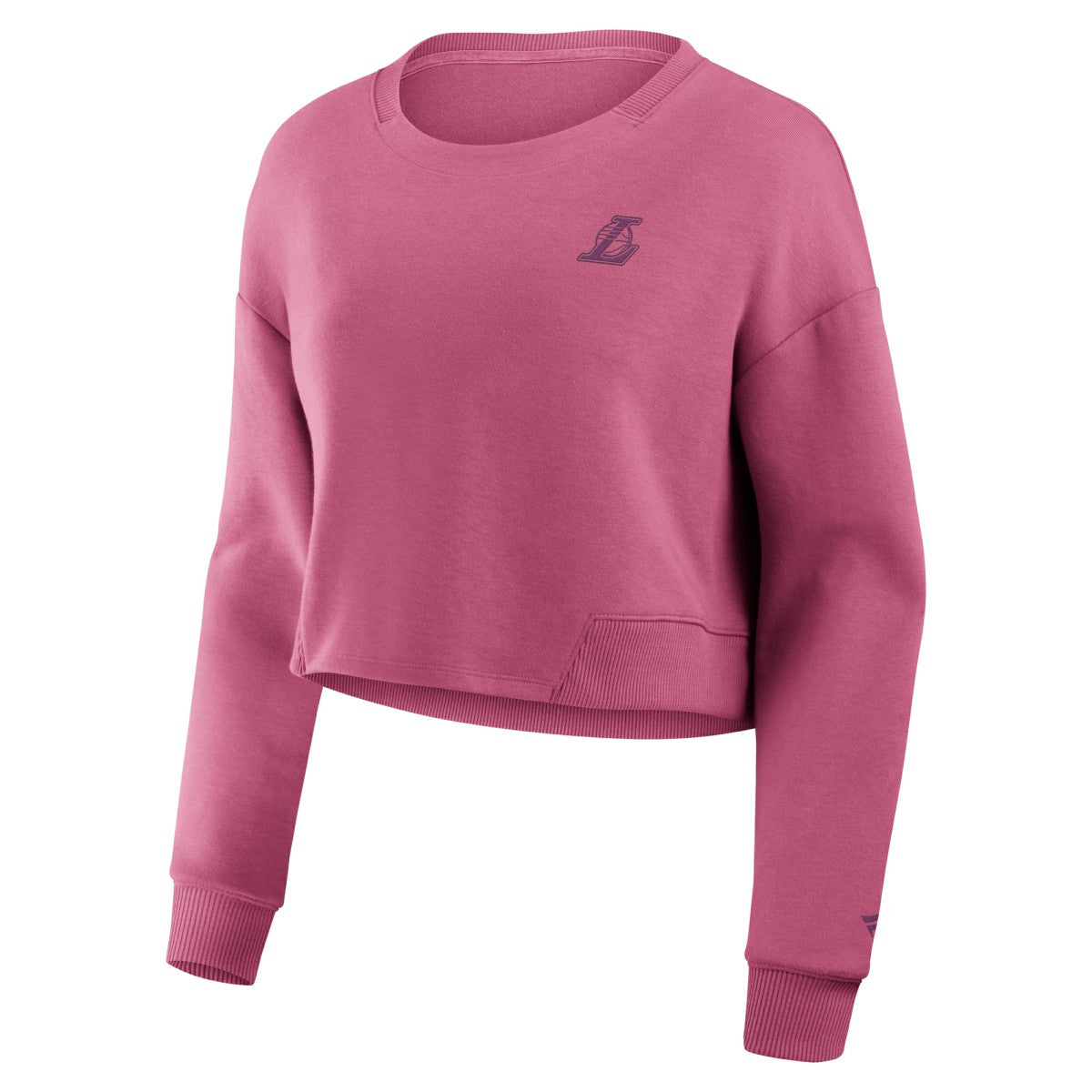 Los Angeles Lakers Women's Studio Tri-Blend Cropped Pullover Sweatshirt Pink | Fanatics discount