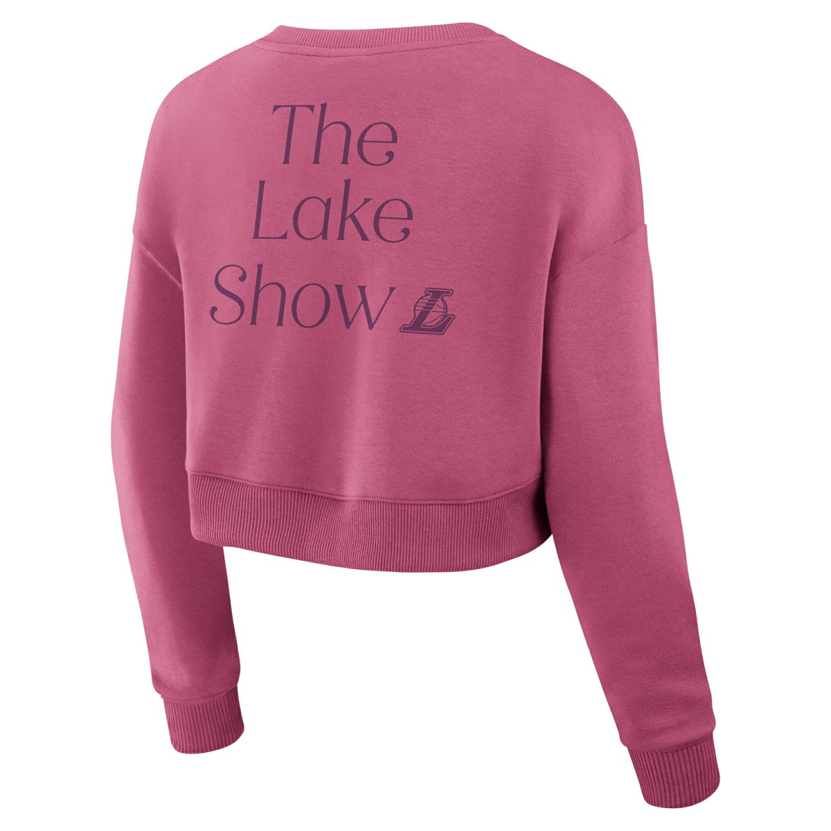 Los Angeles Lakers Women's Studio Tri-Blend Cropped Pullover Sweatshirt Pink | Fanatics discount