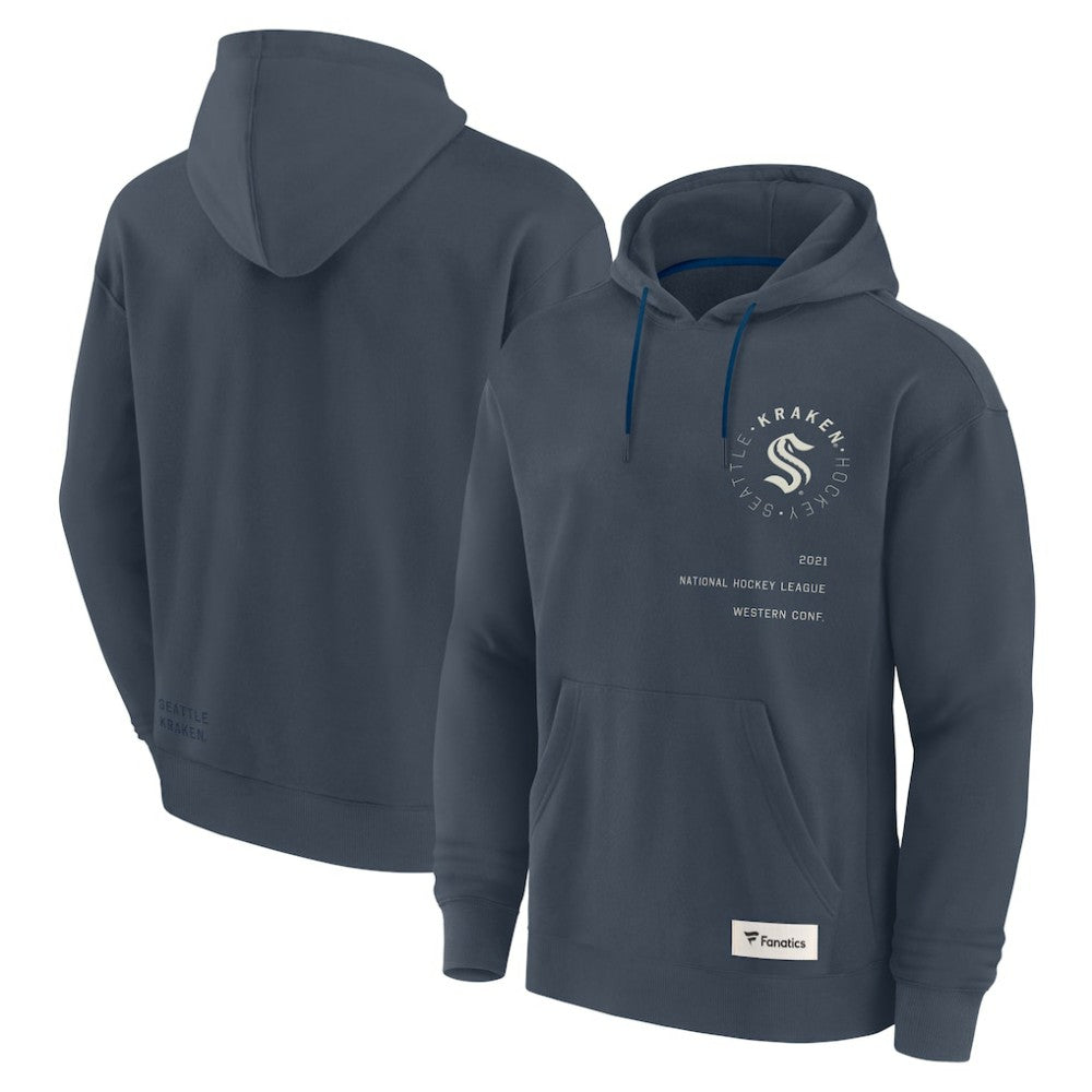Seattle Kraken Fanatics Future Ground Info Pullover Hoodie - Navy - NHL 201752403