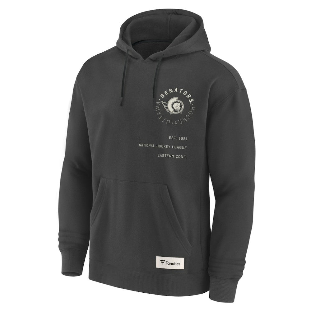 Ottawa Senators Fanatics Future Ground Info Pullover Hoodie - Charcoal - NHL 201752422