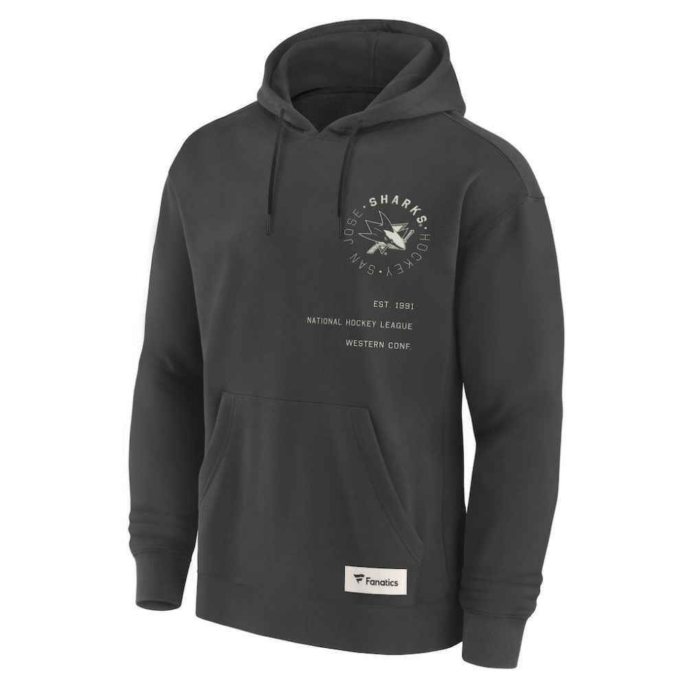San Jose Sharks Fanatics Future Ground Info Pullover Hoodie - Charcoal - NHL 201752428