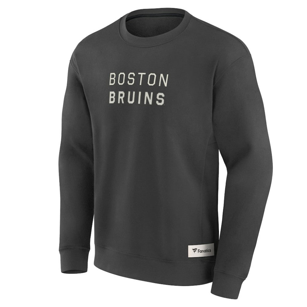 Boston Bruins Fanatics Elements Future Ground Lettering Pullover Sweatshirt - Charcoal - NHL 201752431