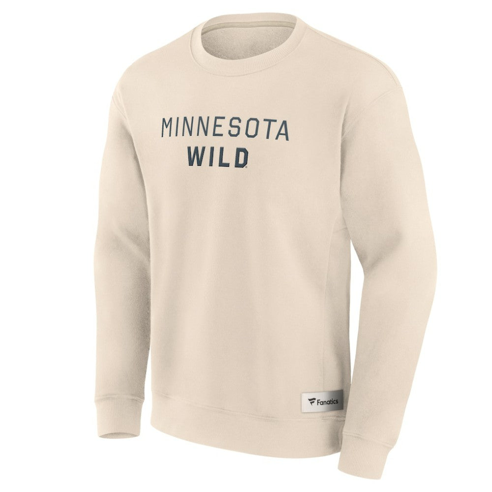 Minnesota Wild Fanatics Elements Future Ground Lettering Pullover Sweatshirt - Cream - NHL 201752435