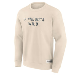 Minnesota Wild Fanatics Elements Future Ground Lettering Pullover Sweatshirt - Cream - NHL 201752435