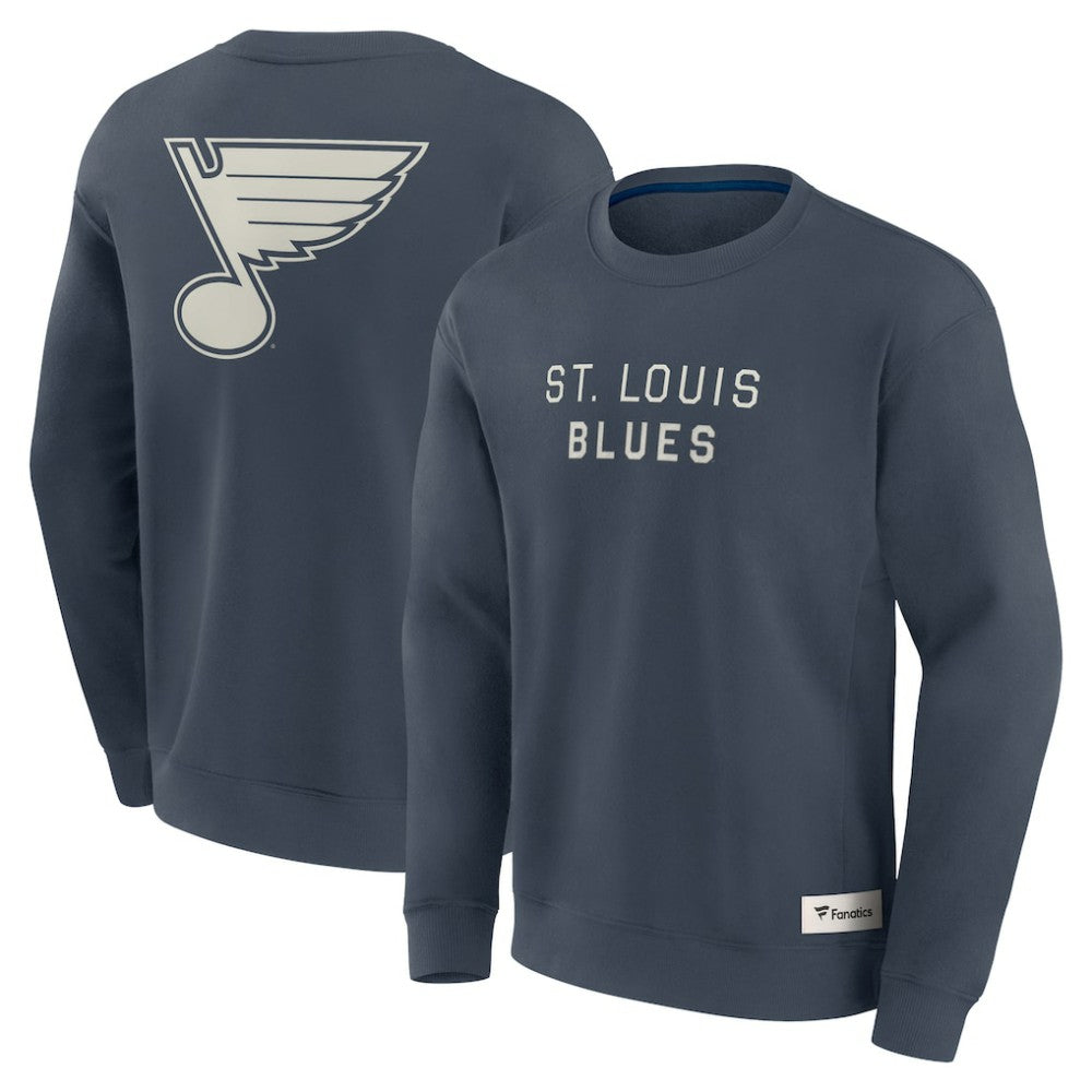 St. Louis Blues Fanatics Elements Future Ground Lettering Pullover Sweatshirt - Blue - NHL 201752436