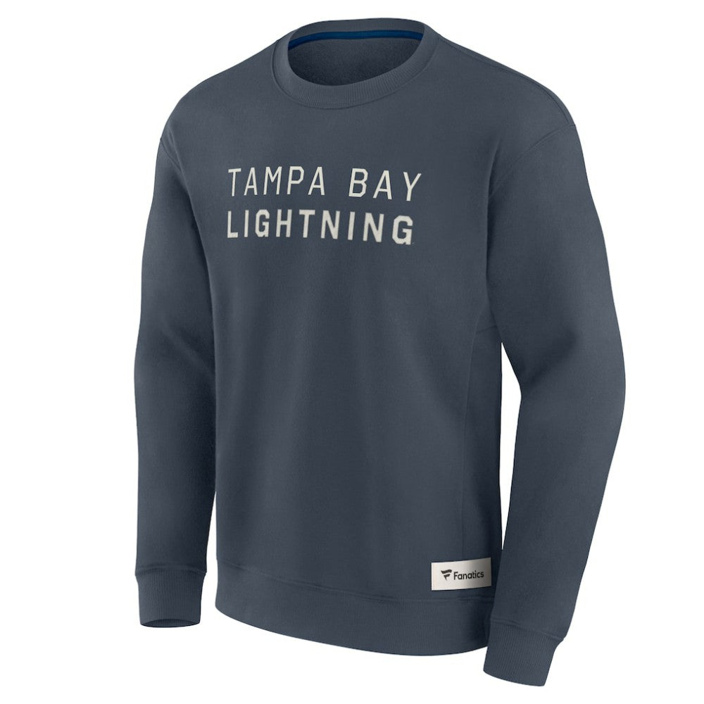 Tampa Bay Lightning Fanatics Elements Future Ground Lettering Pullover Sweatshirt - Blue - NHL 201752439