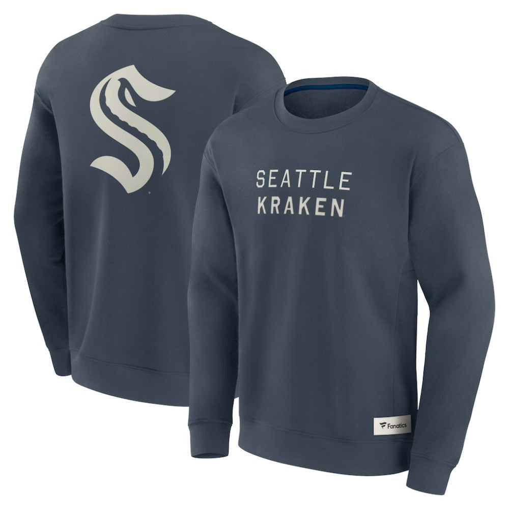Seattle Kraken Fanatics Elements Future Ground Lettering Pullover Sweatshirt - Blue - NHL 201752441