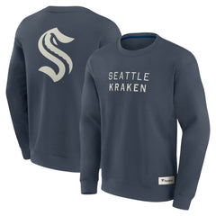 Seattle Kraken Fanatics Elements Future Ground Lettering Pullover Sweatshirt - Blue - NHL 201752441
