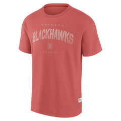 Chicago Blackhawks Fanatics Elements Weathered Tonal Future Ground T-Shirt - Red - NHL 201752482