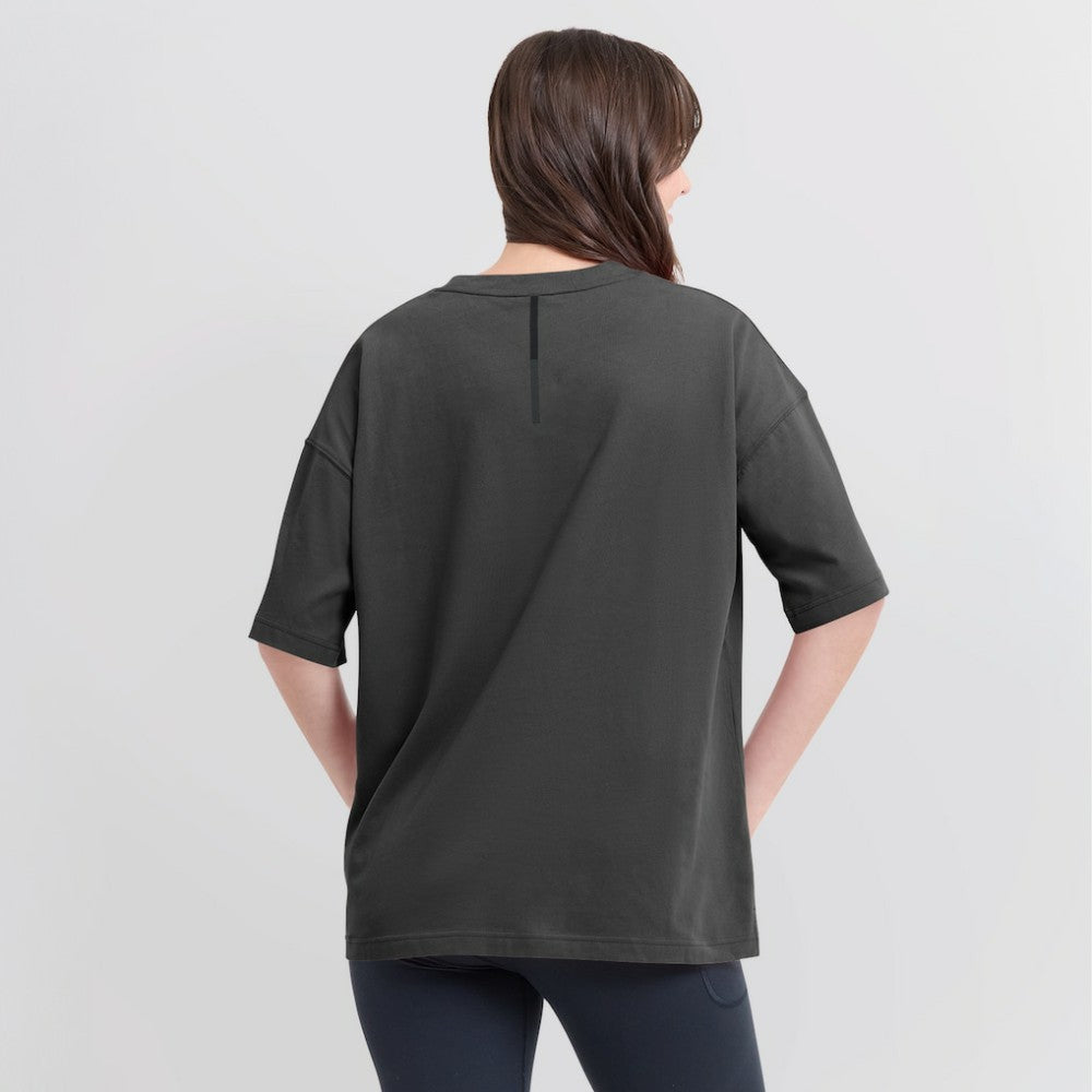 Boston Bruins Fanatics Women's Oversized Elements Raw Edge Future Ground T-Shirt - Charcoal - NHL 201752496