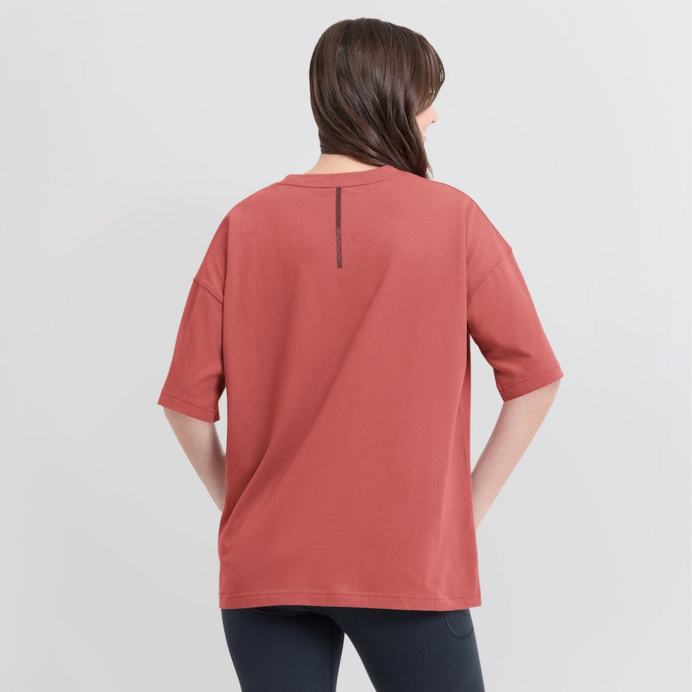 Detroit Red Wings Fanatics Women's Oversized Elements Raw Edge Future Ground T-Shirt - Red - NHL 201752499
