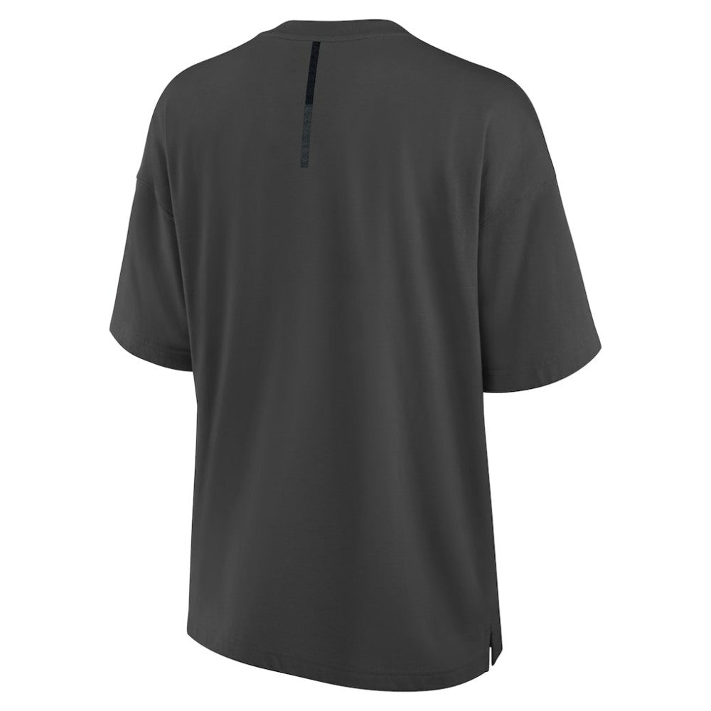 Pittsburgh Penguins Fanatics Women's Oversized Elements Raw Edge Future Ground T-Shirt - Charcoal - NHL 201752505
