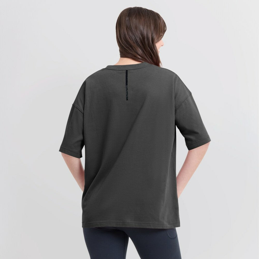 Pittsburgh Penguins Fanatics Women's Oversized Elements Raw Edge Future Ground T-Shirt - Charcoal - NHL 201752505