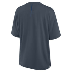 Seattle Kraken Fanatics Women's Oversized Elements Raw Edge Future Ground T-Shirt - Blue - NHL 201752508