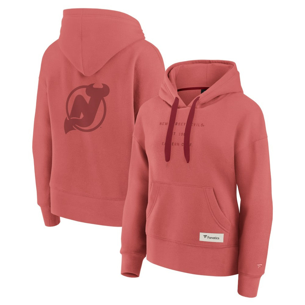 New Jersey Devils Fanatics Women's Elements Future Ground Subtle Tonal Pullover Hoodie - Red - NHL 201752515