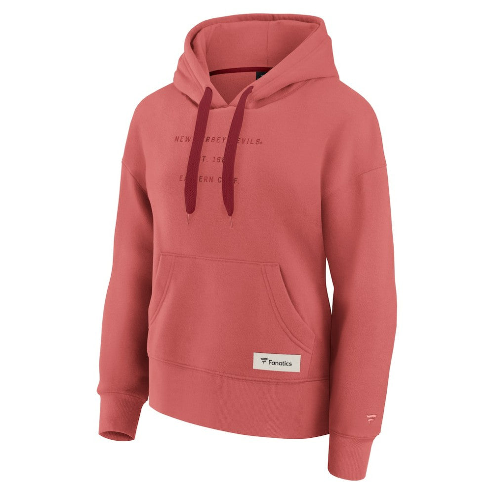 New Jersey Devils Fanatics Women's Elements Future Ground Subtle Tonal Pullover Hoodie - Red - NHL 201752515
