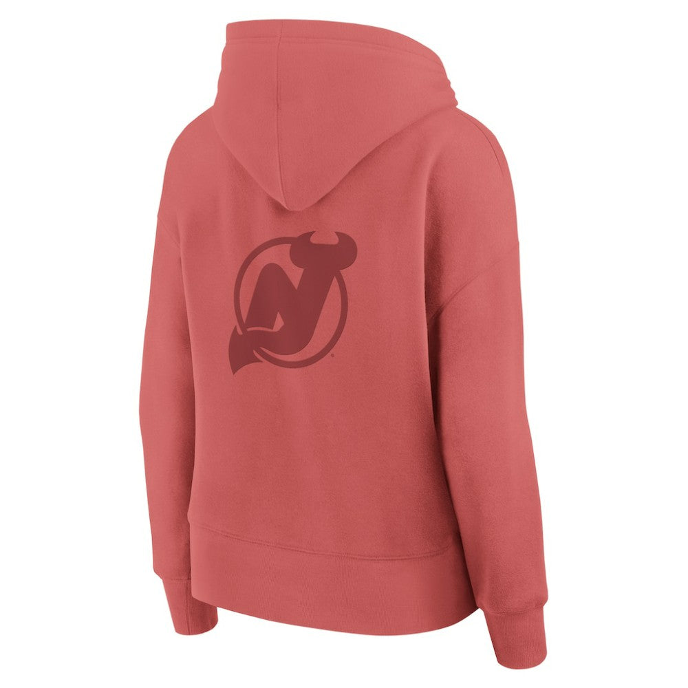 New Jersey Devils Fanatics Women's Elements Future Ground Subtle Tonal Pullover Hoodie - Red - NHL 201752515