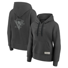 Pittsburgh Penguins Fanatics Women's Elements Future Ground Subtle Tonal Pullover Hoodie - Charcoal - NHL 201752520