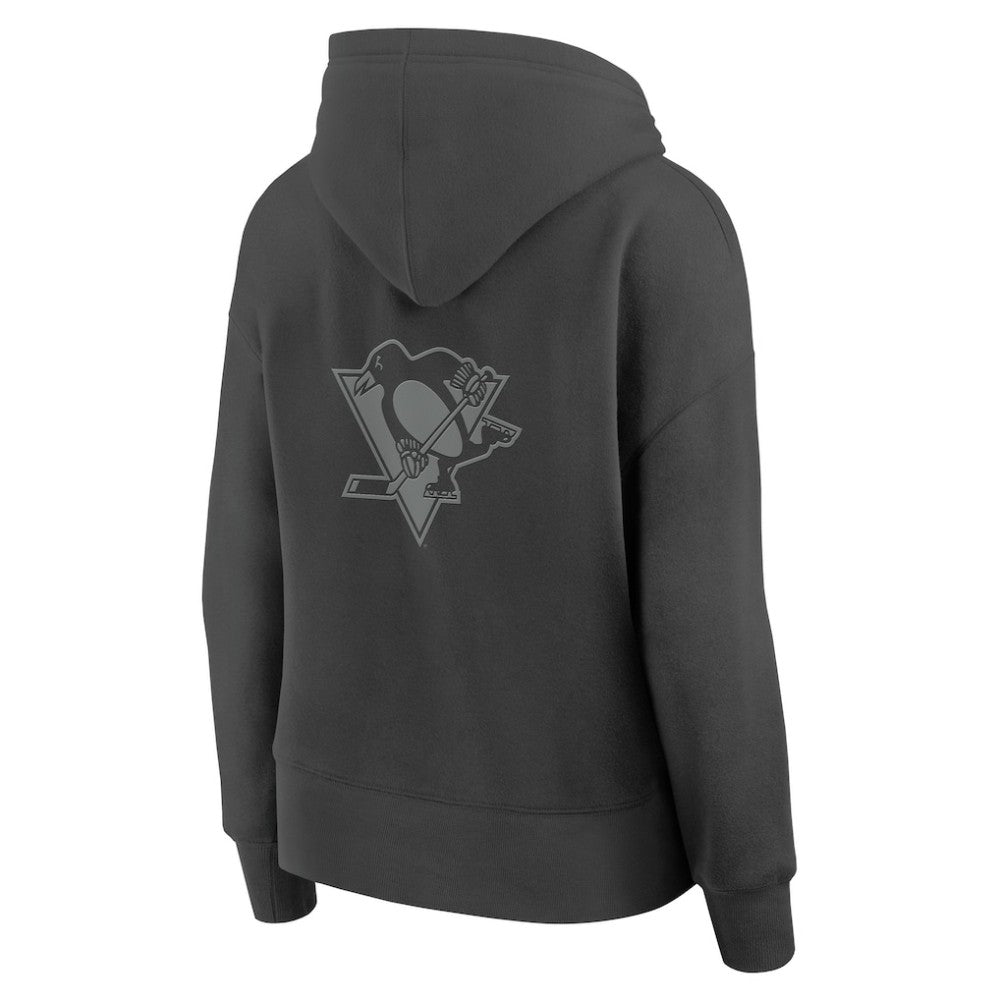 Pittsburgh Penguins Fanatics Women's Elements Future Ground Subtle Tonal Pullover Hoodie - Charcoal - NHL 201752520